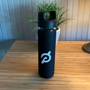 Peloton Glass Water Bottle With Rubber Sleeve - 20 oz